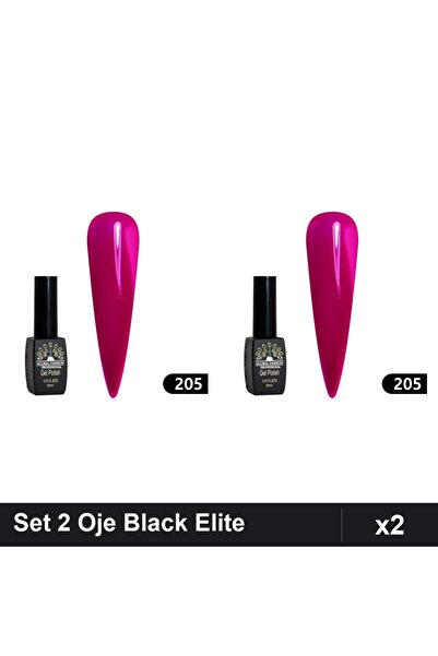Makeup Set 2 Oje Semipermanente Black Elite 8ml, Global Fashion, Manichiură U...