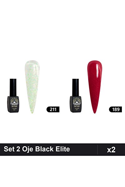 Makeup Set 2 Oje Semipermanente Black Elite Global Fashion 8ml, Nuante 211 18...