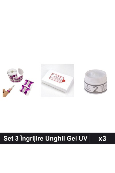 Makeup Set 3 Îngrijire Unghii cu Șabloane Fluture, Șervețele Nail 900buc, Gel...