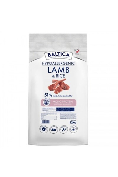 Baltica NUTRACEUTIC Hipoalergenic Carne de miel și orez XS / S 12kg