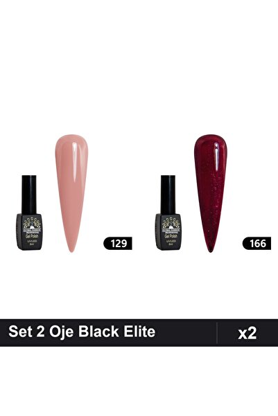 Makeup Set 2 Oje Semipermanente Black Elite Global Fashion 8ml, Nuante 129 16...