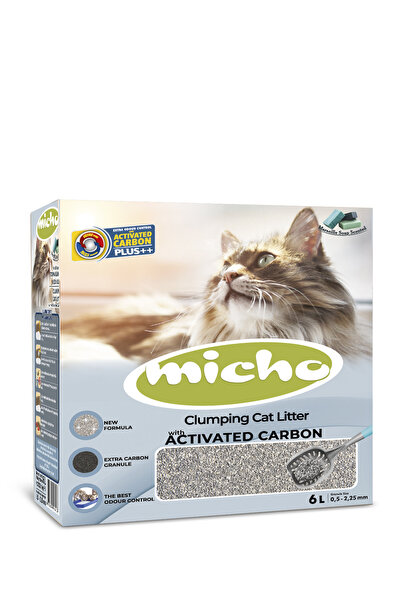 Micho Aktif Karbonlu Doğal Kedi Kumu 5.1 Kg – KUTULU