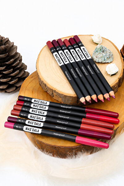 Mas'dala EGAR Lip Liner Set Waterproof Matte Finish with Defining Effect 12 C...