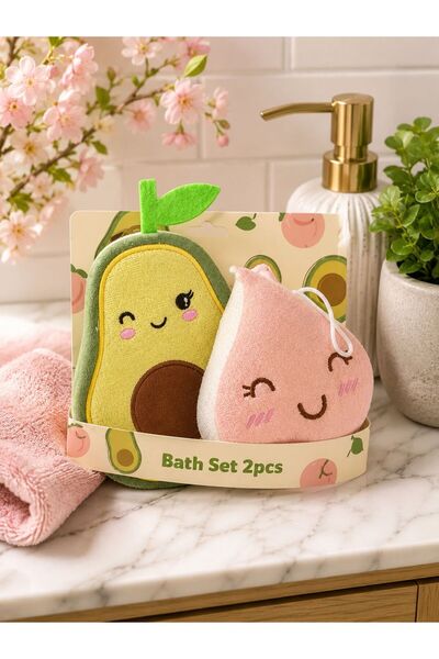Kids Fruity design bath sponge set