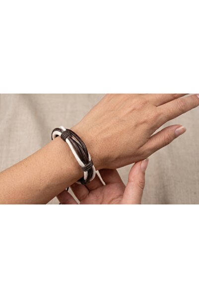robel Men’s Classic Wrap Bracelet – Braided Leather Style Adjustable Wristband
