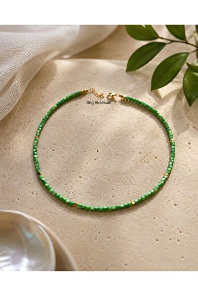 BNG AKSESUAR Natural Stone Necklace Women's Elegant Minimal Design Necklace