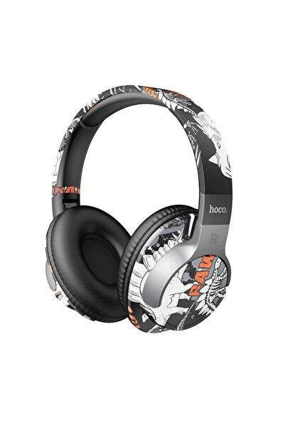 Hoco ESD18 Graffiti Trendy Foldable Over-Ear BT Headphones Black