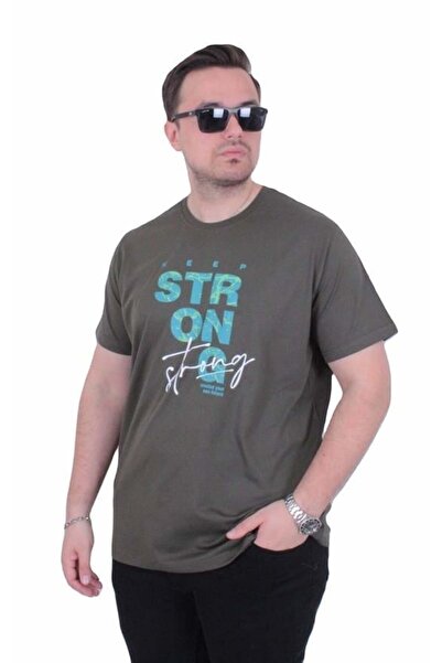Starbattal Tricou cu gâtul în formă de O pentru bărbați, mărime mare, Strong ...