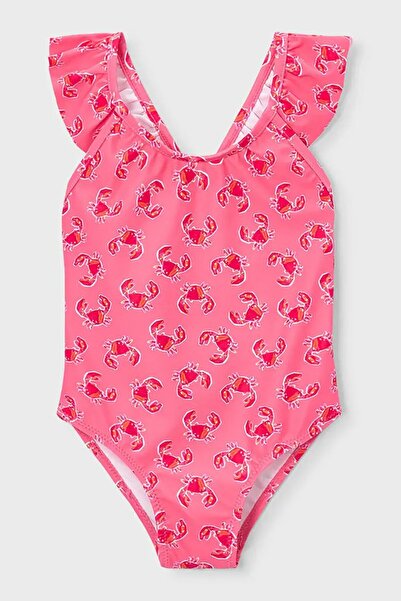 MAYORAL Printed Swimsuit for Ages 4-10 - Pink
