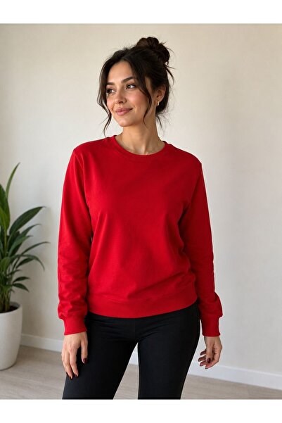 TEPELİNA KADIN SWEATSHİRT 3 İPLİK %100 PAMUK