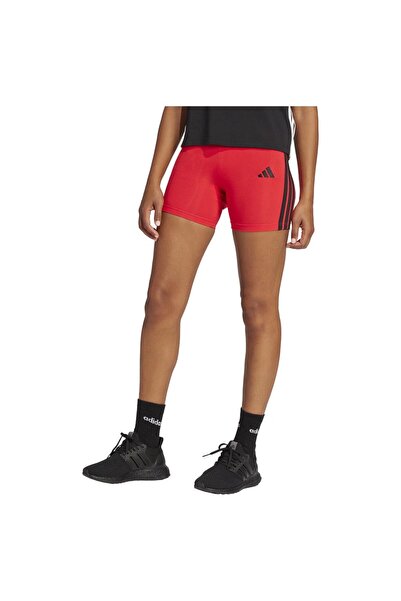 adidas Women's Essentials 3-S High-Waisted Biker Shorts L
