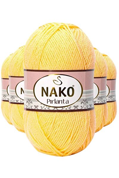 atastore2017 5 Pieces Diamond Amigurumi Hand Knitting Yarn Wool Straw Yellow 215