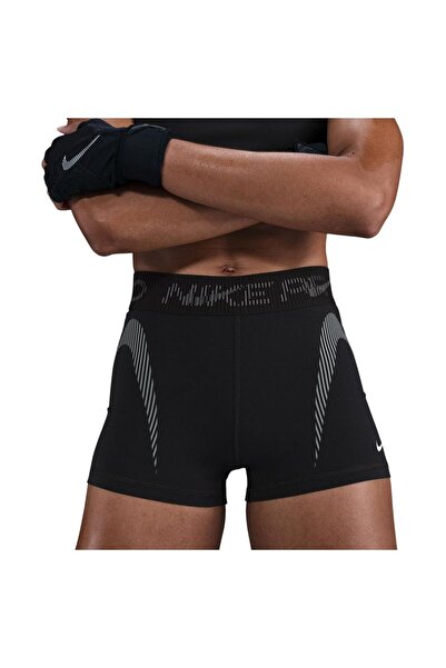 Nike Women's Pro Mid-Rise 3'' Graphic Biker Shorts L