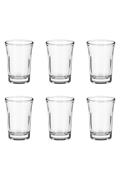 Zumzeria Set of 6 Transparent Glass Shot Glasses 50ml