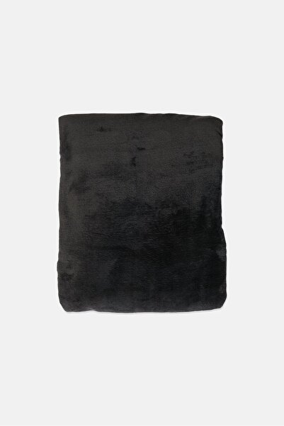 COTTON HOME Double Plushy Solid Blanket, Black