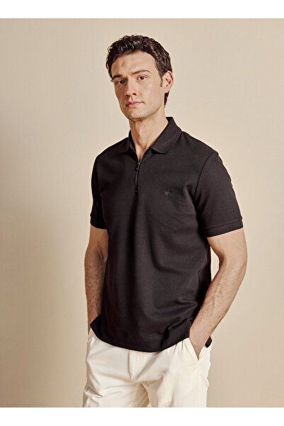 BROOKS BROTHERS Siyah Erkek Standart Fit T-Shirt BBSS26MTS014