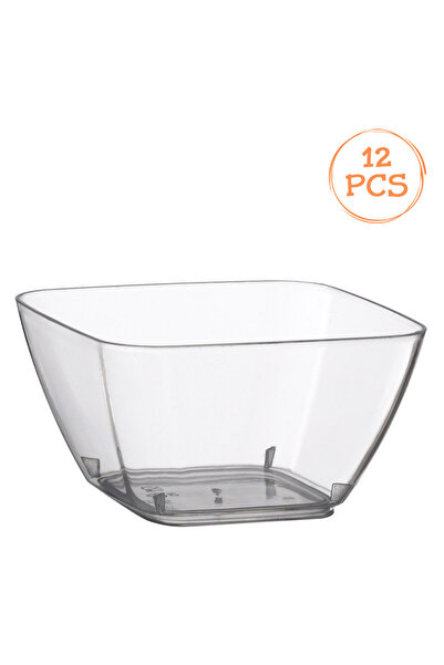 Zumzeria Set de boluri din plastic transparente, pătrate, reutilizabile, 70ml...