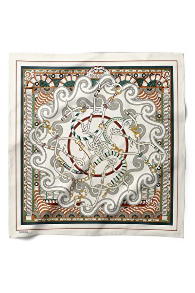 HAWWA Harness Patterned Satin Scarf