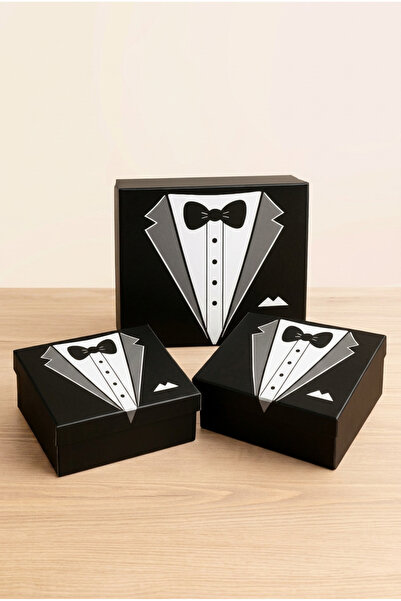 CREAPACK Damat Kolisi, Damat Hediye Kutusu, 3 lü Set, Damat Bohçası, Damat Ba...