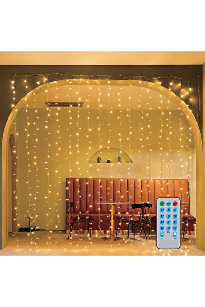 OEM Curtain with 200 LED Bulbs with Rhythm Lights & Remote Control 2.13x1.89m...