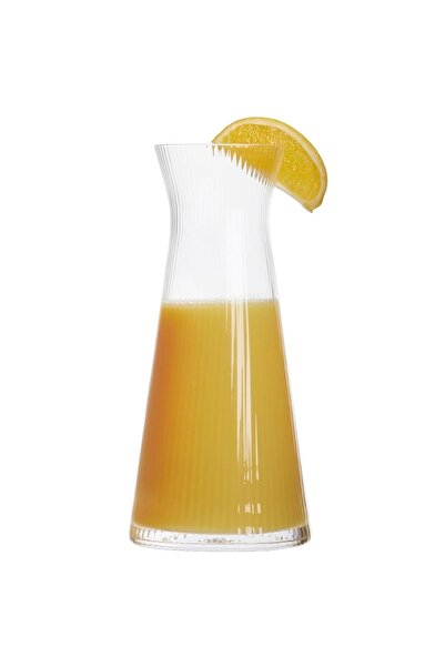 PUFO Elegant Carafa Line glass carafe for water, lemonade, or juice, 1L