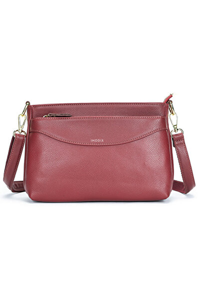 IMODIX Women's Genuine Leather Bag, IMODIX®, Casual, Multiple Compartments, D...