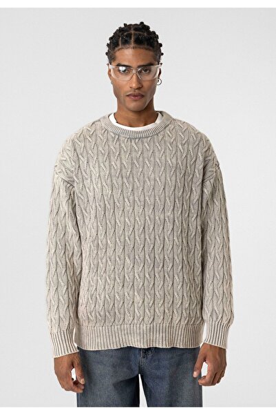 S13 Store Twist Braided Oversize Sweater