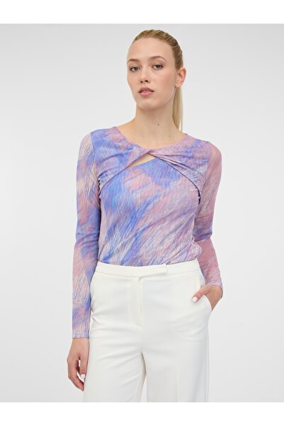 ORSAY Light pink women's patterned long-sleeve T-shirt