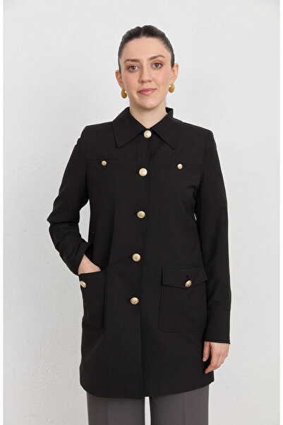 Fatma Atasoy Blazer Siyah Trenç Ceket