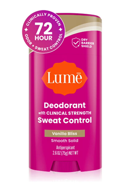 Lume Deodorant With Clınıcal Strength Sweat Control Vanilla Bliss Smooth Soli...