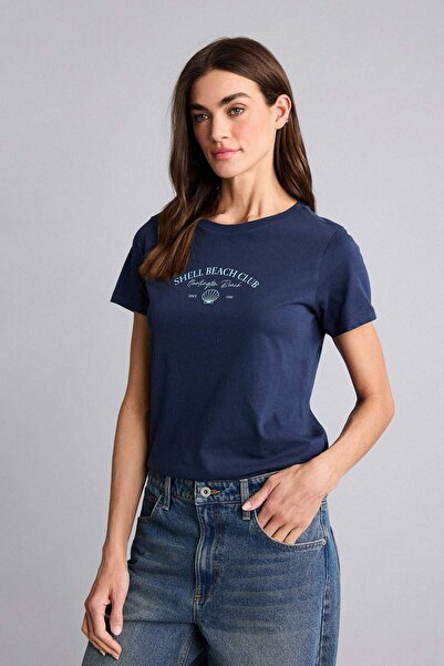 DeFacto Regular Fit Crew Neck Printed Combed Cotton Short Sleeve T-Shirt H192...