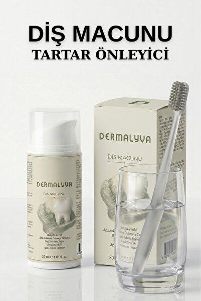 DERMALYVA Diş Macunu Tartar Önleyici Ozonlu Florürsüz Beyazlatıcı 50 ml