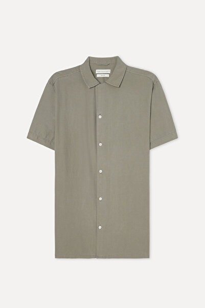 Mudo Men's Mink Color Regular Fit Resort Collar Short Sleeve Shirt