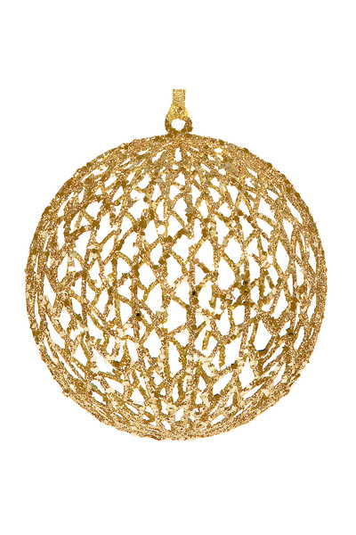 Zumzeria Ornament pentru bradul de Crăciun, auriu cu sclipici, Ø15cm