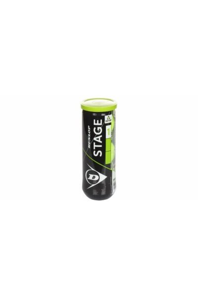 DUNLOP Mingi de tenis, duritate medie, 3 bucăți, Etapa 1, Verzi
