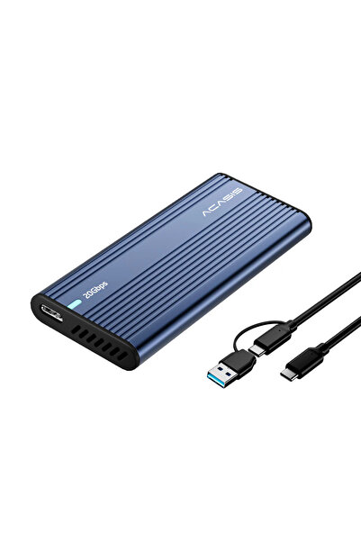 Acasis EC4702 20Gbps, 8TB NVMe/SATA M.2 SSD Uyumlu Alüminyum Disk Kutusu AC E...