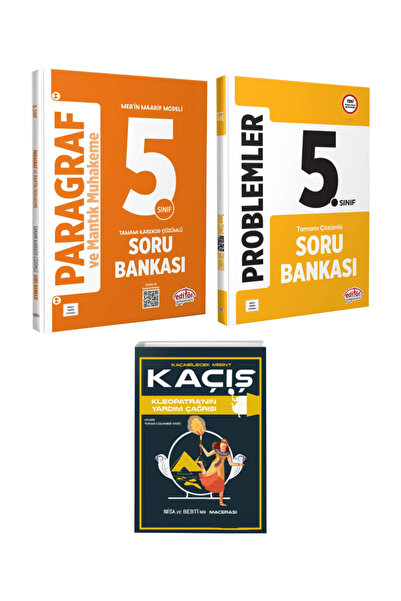 Editör Yayınevi 5. Sınıf Paragraf ve Muhakeme Soru Bankası+ Problemler Soru B...