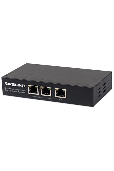 Intellinet Extensor Repetor PoE+ Gigabit de Putere Mare cu 2 Porturi