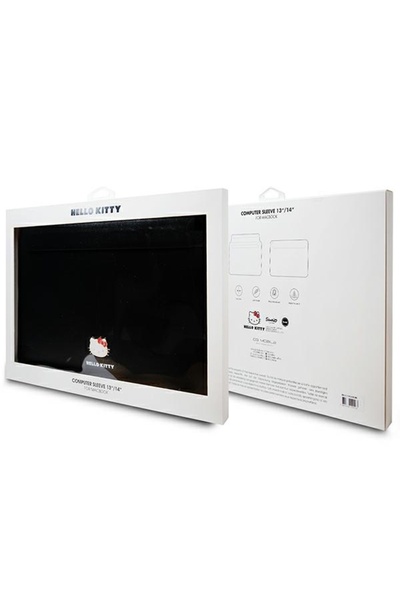 Hello Kitty Husă HKCS14PGHDLMK 14 " negru/negru PU Logo metalic