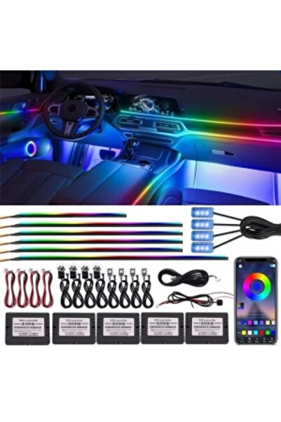 Aftermarket Pachet Lumini Ambientale Universale cu 18 Puncte LED si 256 de Cu...