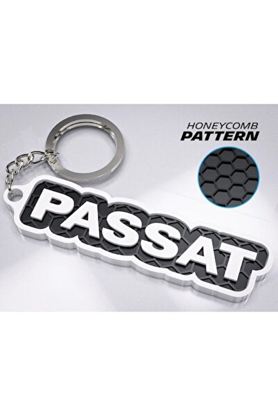 OEM Premium car Keychain , Volkswagen Passat – 3D honeycomb texture design