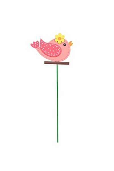 Zumzeria Băț decorativ din lemn pentru ghiveci, model pasăre, 27cm