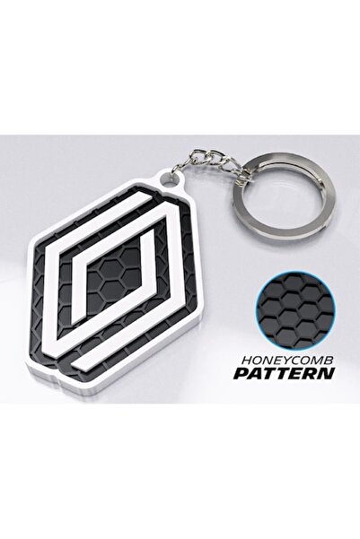 OEM Premium car Keychain , Renault – 3D design with honeycomb texture