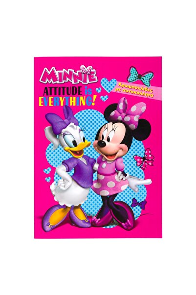 Zumzeria Carte de colorat A4 cu autocolante Minnie Mouse - 30 de pagini