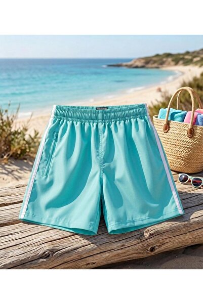 mikam Boys' Waiter Style Solid Color Swim Shorts