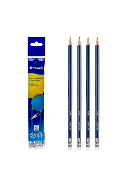 Pelikan Pencils with eraser 4pcs