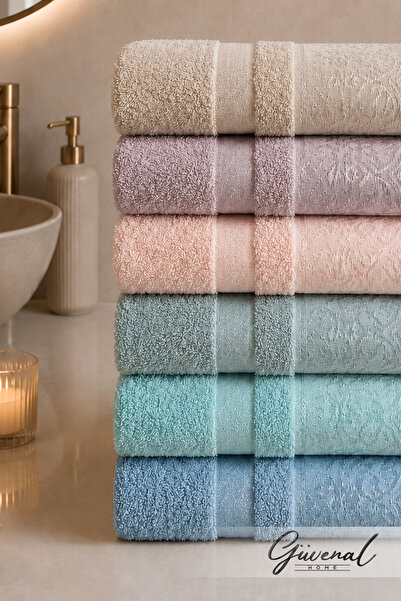 Güvenal Linea |   Premium Jacquard 6 Pieces 50X90 cm 100% Cotton Ultra Soft H...
