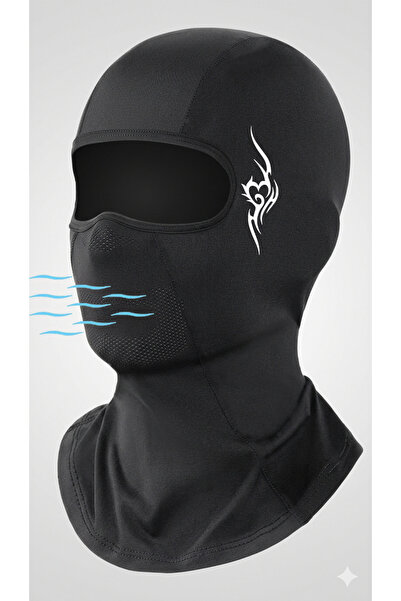 Flex Premium Reflektörlü Siyah Kar Maskesi Model 104 Balaklava Balaclava Moto...