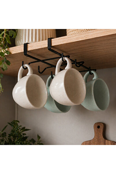 Zumzeria Black Cup & Mug Holder with 10 Spaces