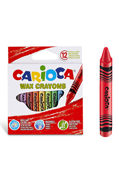 carioca Set of Thin Wax Crayons - 12 pcs